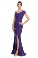 Long Purple Evening Dress C7027