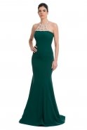 Long Emerald Green Evening Dress C7035