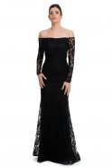 Long Black Evening Dress ABU555