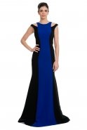 Long Sax Blue Evening Dress C7112