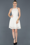 Short White Evening Dress ABK625