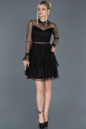 Black Short Prom Gown ABK626