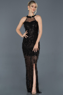 Long Black Invitation Dress ABU946