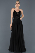 Black Long Evening Dress ABU942