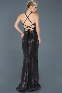 Long Black-Silver Mermaid Prom Dress ABU761