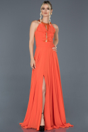 Long Orange Invitation Dress ABU951