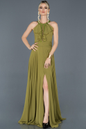 Long Olive Invitation Dress ABU951
