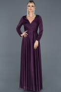Long Purple Engagement Dress ABU954