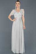 Long Grey Prom Gown ABU955