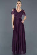 Long Purple Prom Gown ABU955