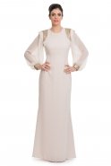 White Hijab Dress S3544