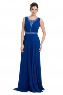 Long Sax Blue Evening Dress C7131