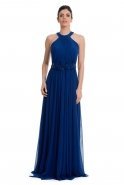Long Sax Blue Evening Dress C7132