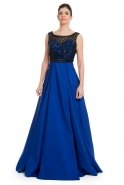 Long Sax Blue Prom Dress O4281