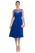 Sax Blue Coctail Dress T2329