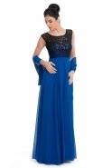 Long Sax Blue Evening Dress T2404