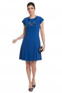 Sax Blue Coctail Dress T2399
