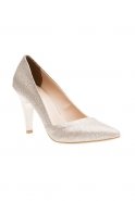 Gold Silvery Evening Shoes BA114