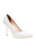 Pearl Silvery Evening Shoes BA114