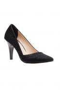 Black Silvery Evening Shoes BA114