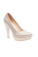 Gold Silvery Evening Shoes BA120