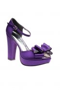 Purple Satin Evening Shoes SM4360