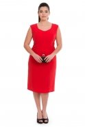 Red Oversized Evening Dress C4010