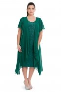 Emerald Green Oversized Evening Dress C9012
