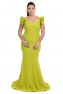 Pistachio Green Oversized Evening Dress C9579