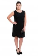 Black Oversized Evening Dress NZ8208