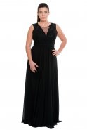 Black Oversized Evening Dress ST5071
