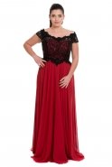Long Red Oversized Evening Dress ST5090