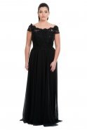 Long Black Oversized Evening Dress ST5090