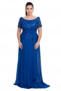 Sax Blue Oversized Evening Dress ST5164