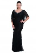Black Oversized Evening Dress ST5205