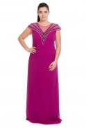 Purple Oversized Evening Dress O8004