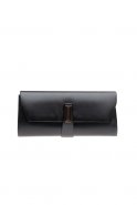 Black Leather Evening Bag V466