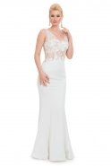 Long White Prom Dress F2220