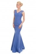 Long Blue Evening Dress C7002