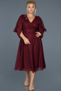 Short Burgundy Oversized Evening Dress ABK630