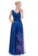 Long Sax Blue Evening Dress ST5253