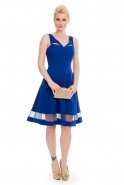 Sax Blue Night Dress T2436