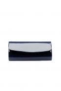 Navy Blue Patent Leather Portfolio Bags V475