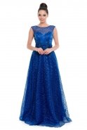 Long Sax Blue Prom Dress F2070