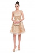 Short Gold Prom Dress F5574