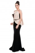 Long Black-Mink Prom Dress O2095