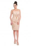 Short Gold Prom Dress O8062