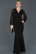 Long Black Mermaid Evening Dress ABU971