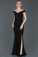 Black Long Engagement Dress ABU546