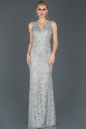 Silver Long Mermaid Prom Dress ABU763